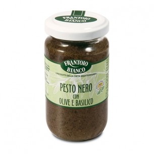 PESTO with BLACK OLIVES AND fresh BASIL