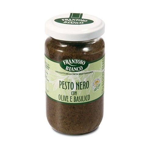 PESTO with BLACK OLIVES AND fresh BASIL