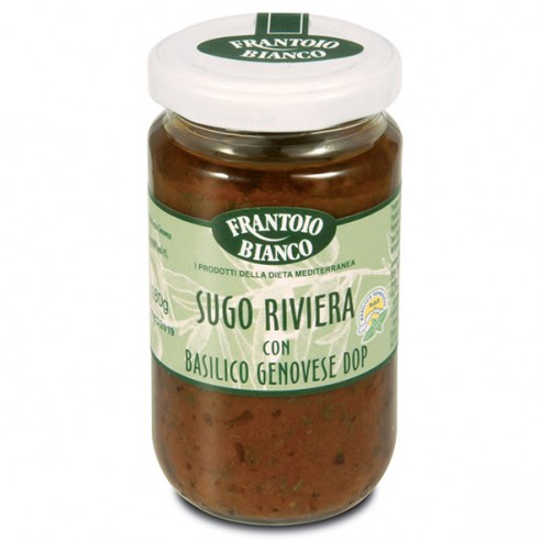 SUGO RIVIERA con BASILICO GENOVESE DOP vasetto 180gr