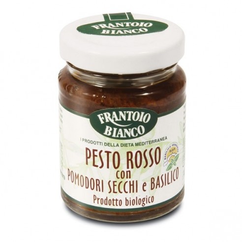 Pesto rosso con pomodori secchi e basilico bio