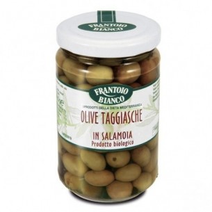 Biologique Olives taggiasche entières en saumure